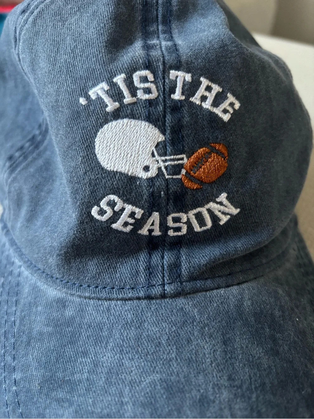 'Tis The Season' Football Cap - Navy